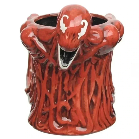 MARVEL 2015 CARNAGE 2-Handled Sculpted Mug with Pour Spout Mouth Coffee Tea Cup - Picture 2 of 16